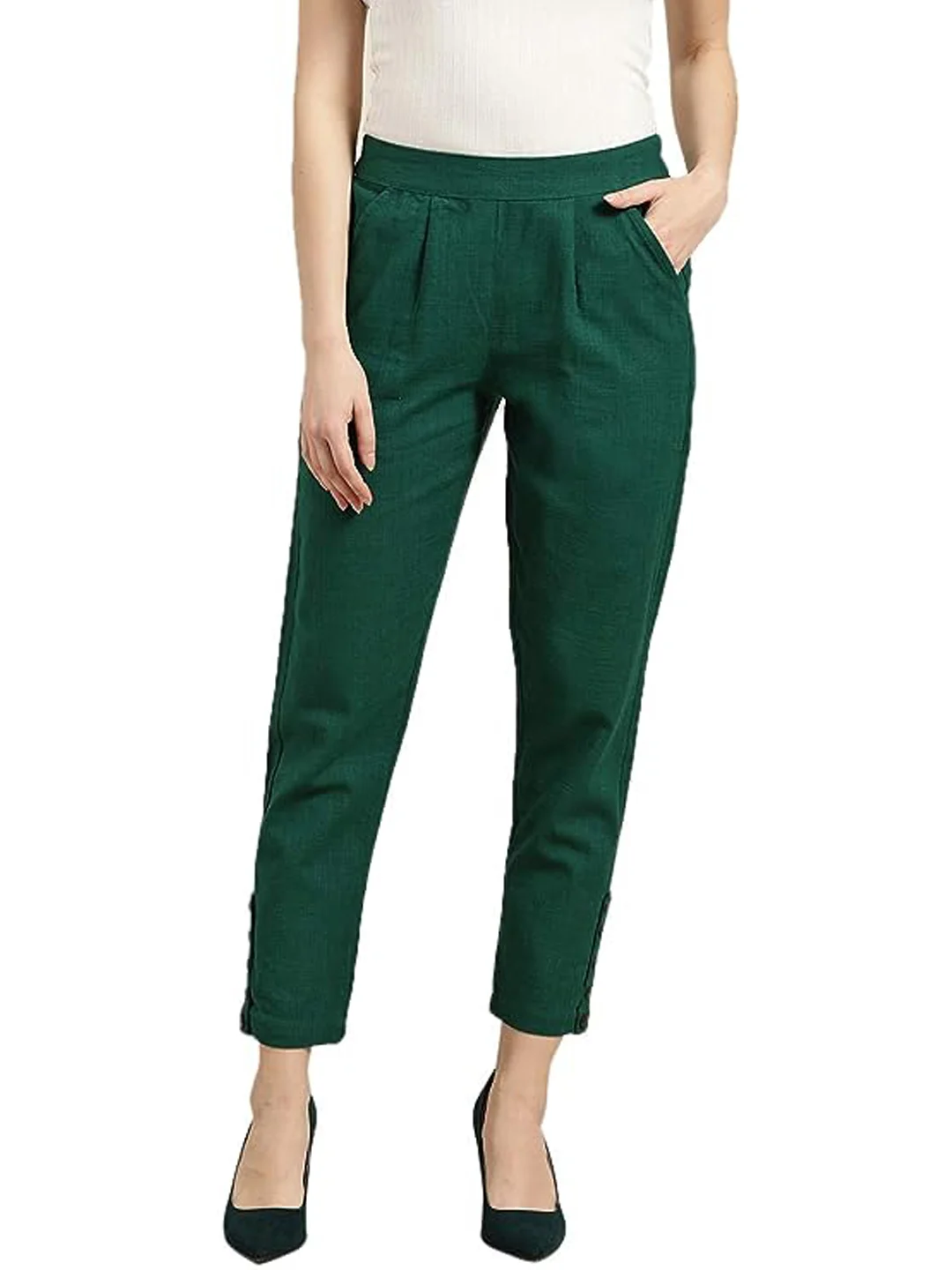 plane Cotton Pants For Women, Gray, Waist Size: 28.0 at Rs 270/piece in  Surat
