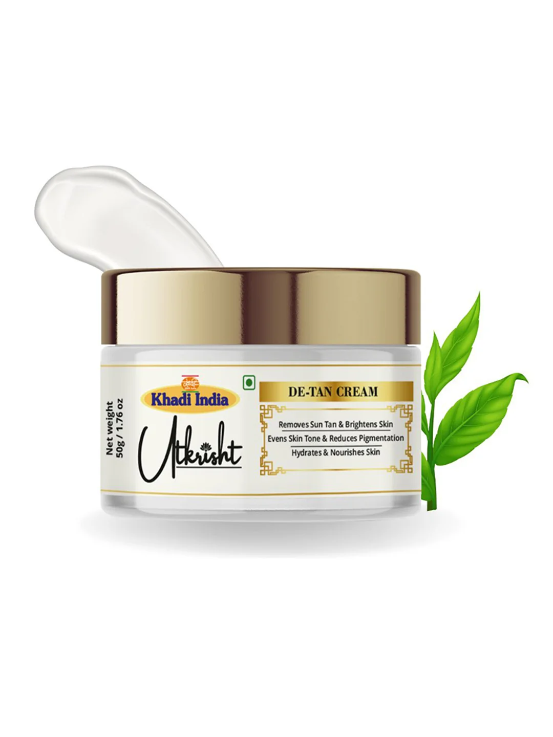 Utkrisht Khadi De-Tan Face Cream Removes Sun Tan and Brightens the Skin- 50GM