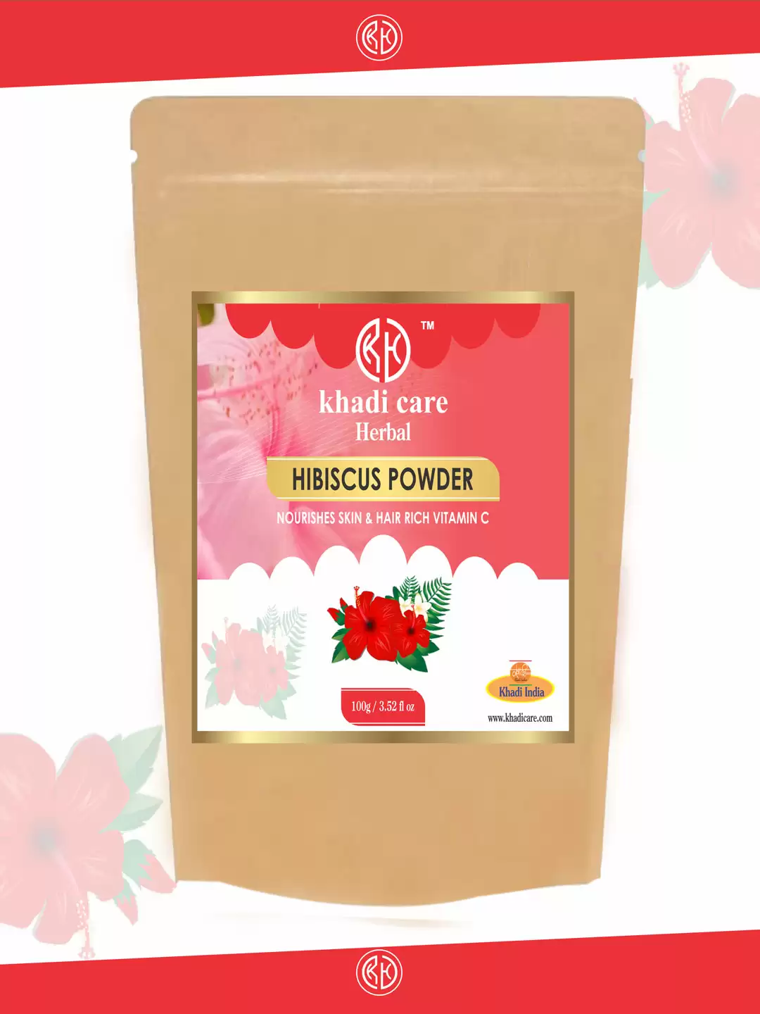 Khadi Care Herbal  HIBISCUS POWDER 100gm