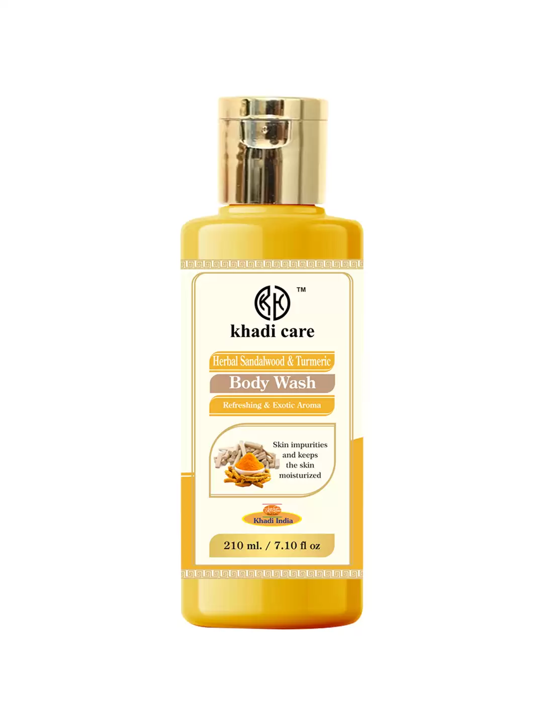 Khadi Care Herbal Sandal & Turmeric Body Wash - 210ml
