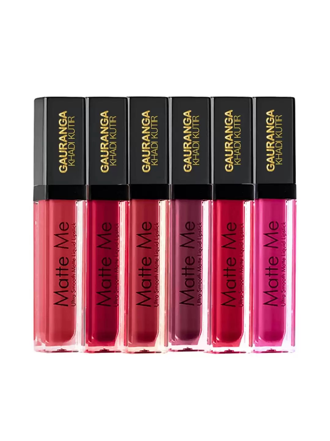 Gauranga Khadi Matt Liquid Lipstick-Set of 6 Shade-1,5,6,14,15,9