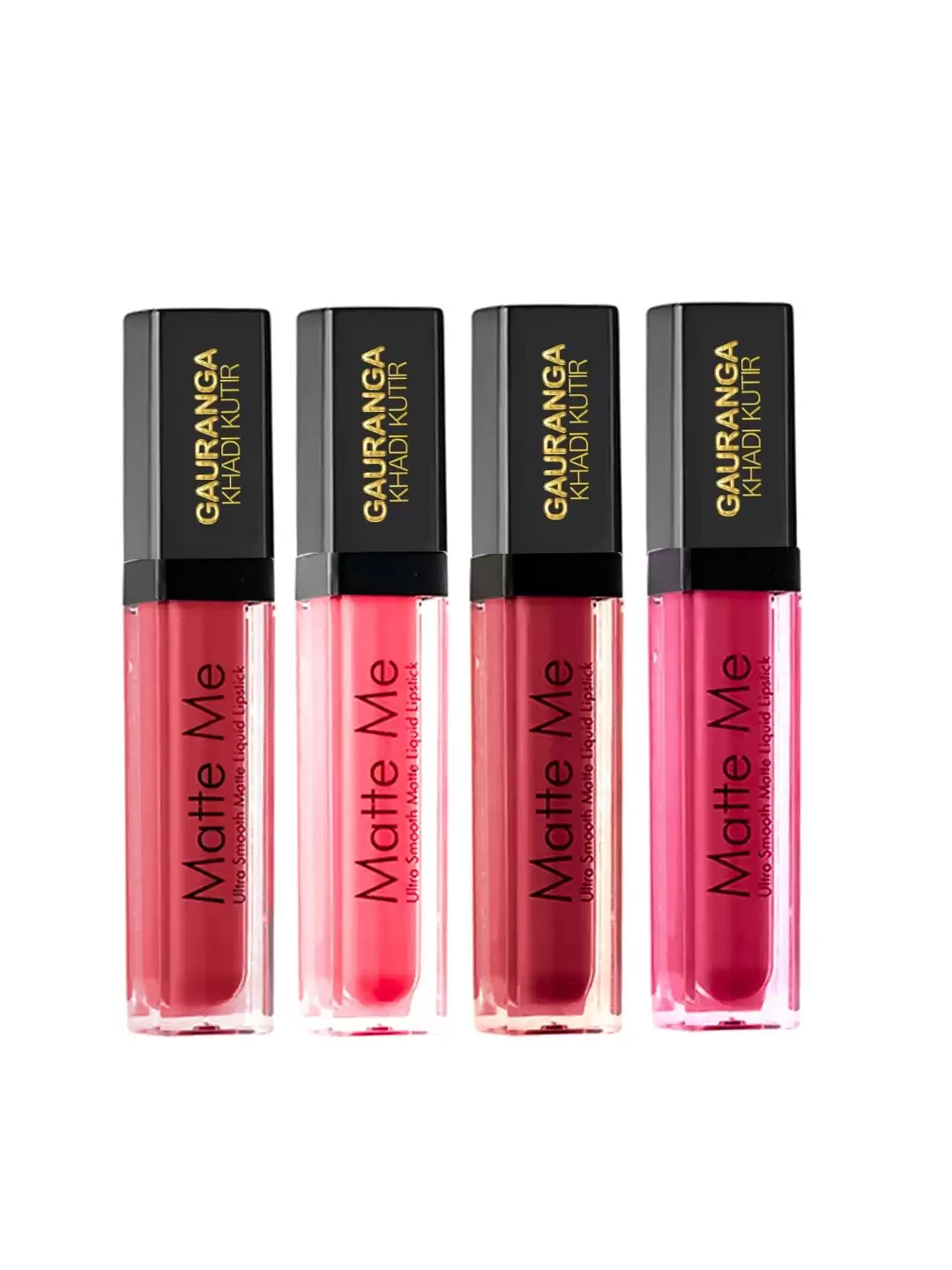 Gauranga Khadi Matt Liquid Lipstick-Set of 4 Shade-1,13,6,8