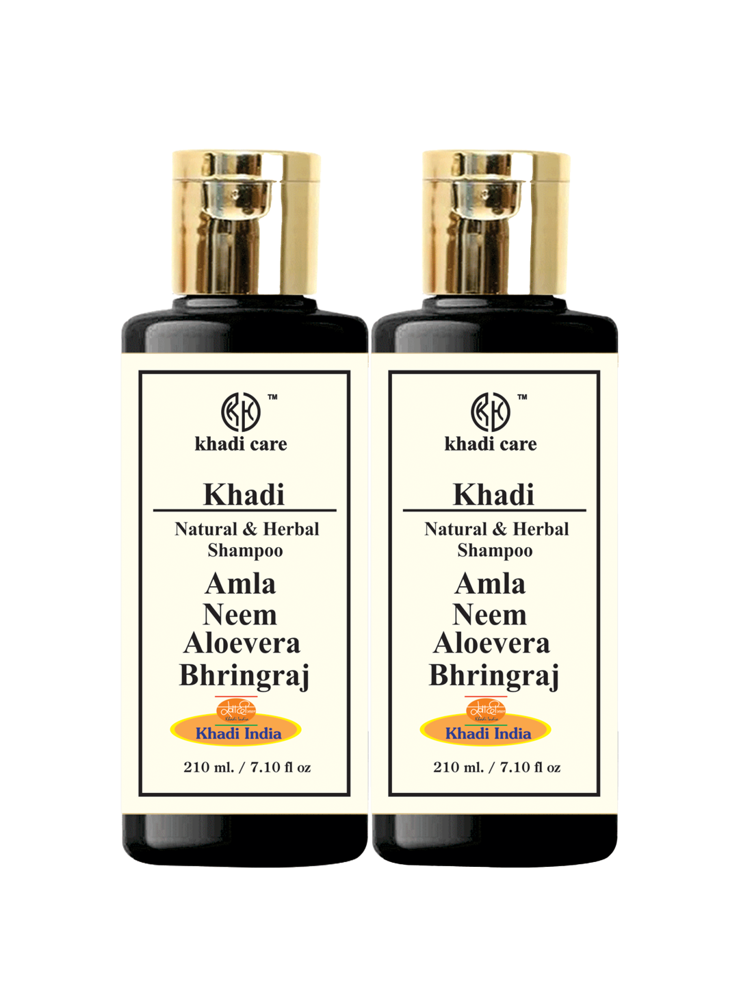 Khadi Amla, Neem ,Aloevera & Bhringraj Shampoo (210ml Each) Pack of 2