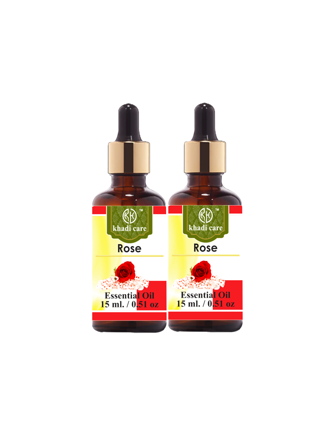 Khadi Care Herbal Rose Essential Oil (15ml) Pack of 2