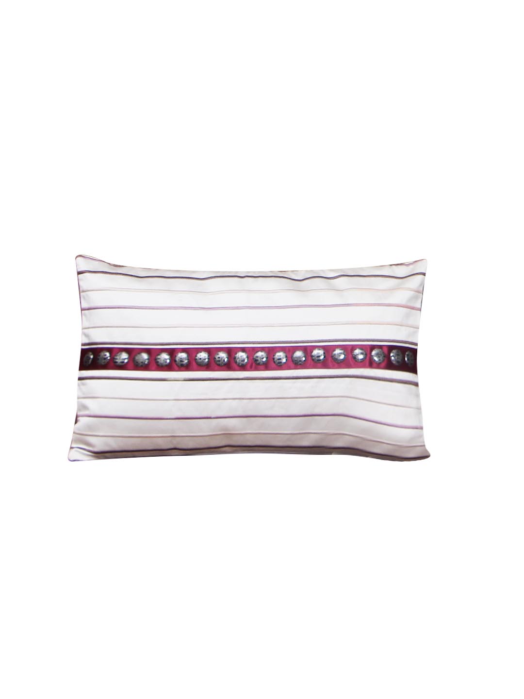Satin Silk CS Cushion Covers -  Handcrafted sequin embroidery on Satin silk.