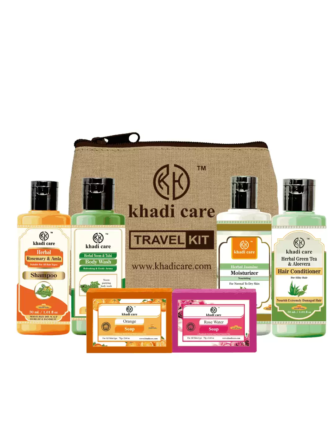 Khadi Care Herbal Travel Kit