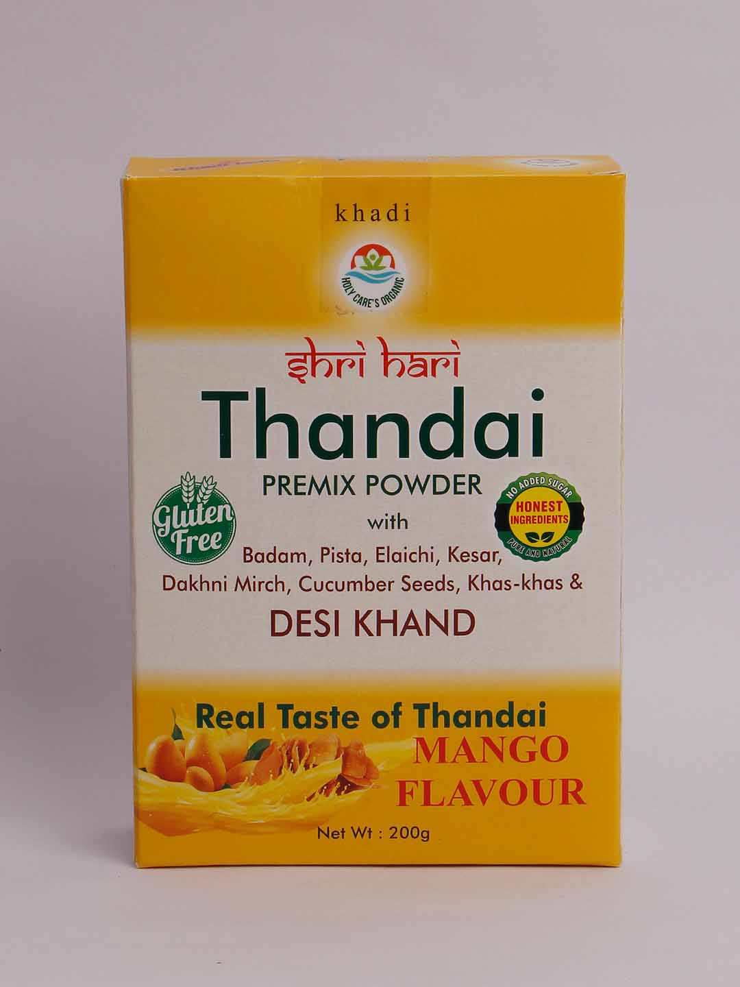 Holy care's organic Thandai premix powder  Mango flavor - 200 Gm