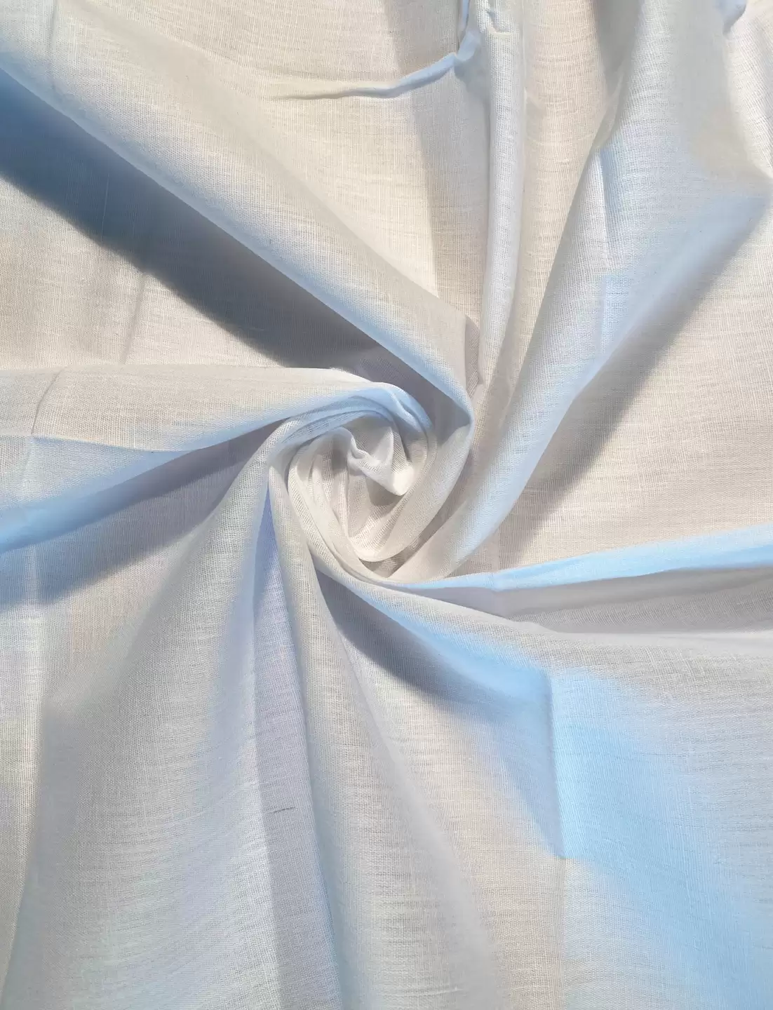 NMC Cotton Khadi Shirting fabric – White (Width 90 cm)