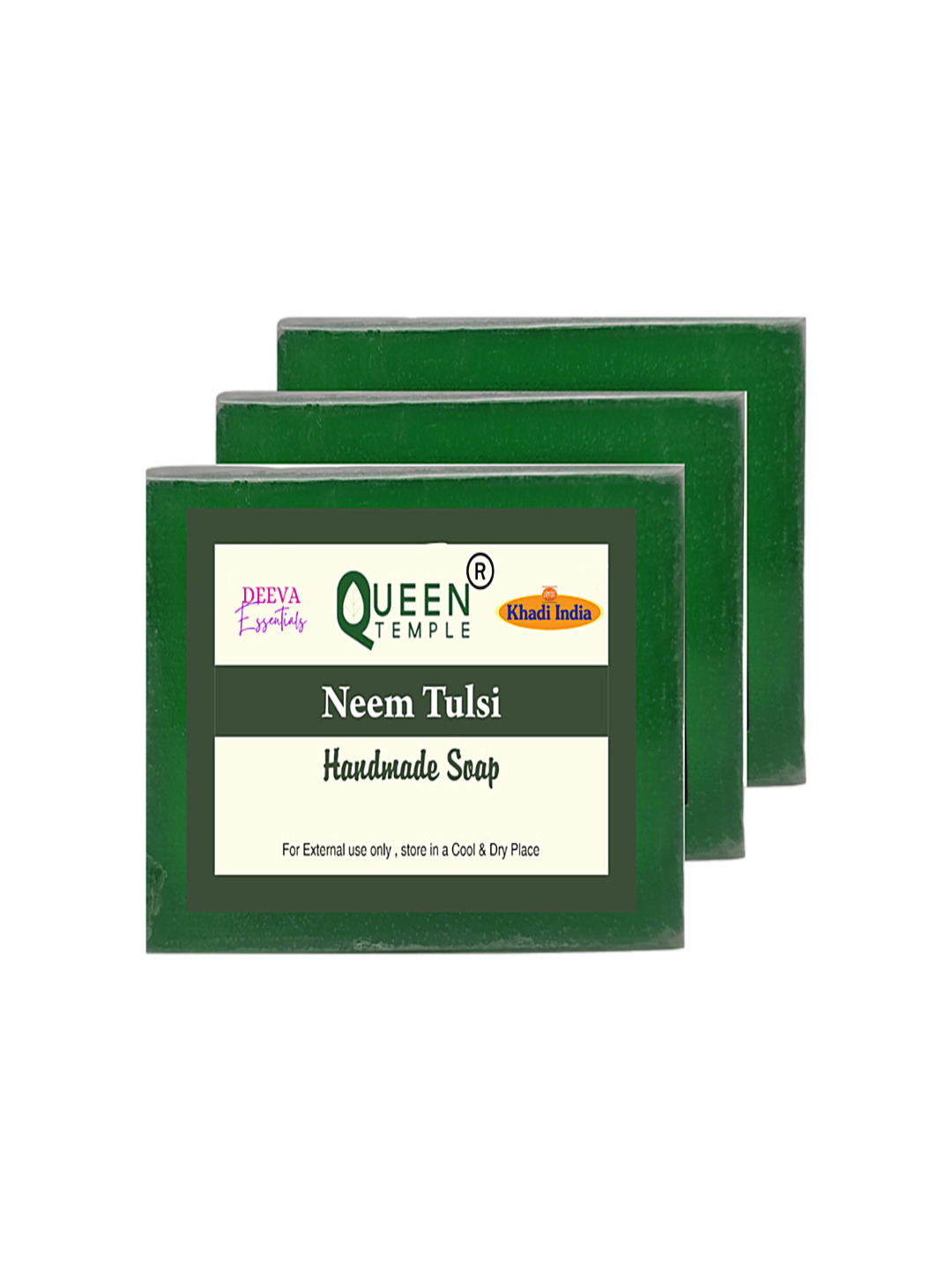 Neem Tulsi Handmade Soap - Pack of 3 ( 3x125 )