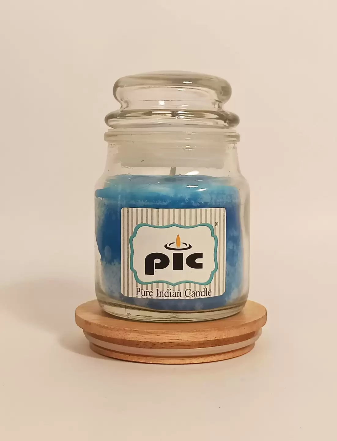 Khadi Handpourd Blue Sea Breeze Scented Jar Wax Candle