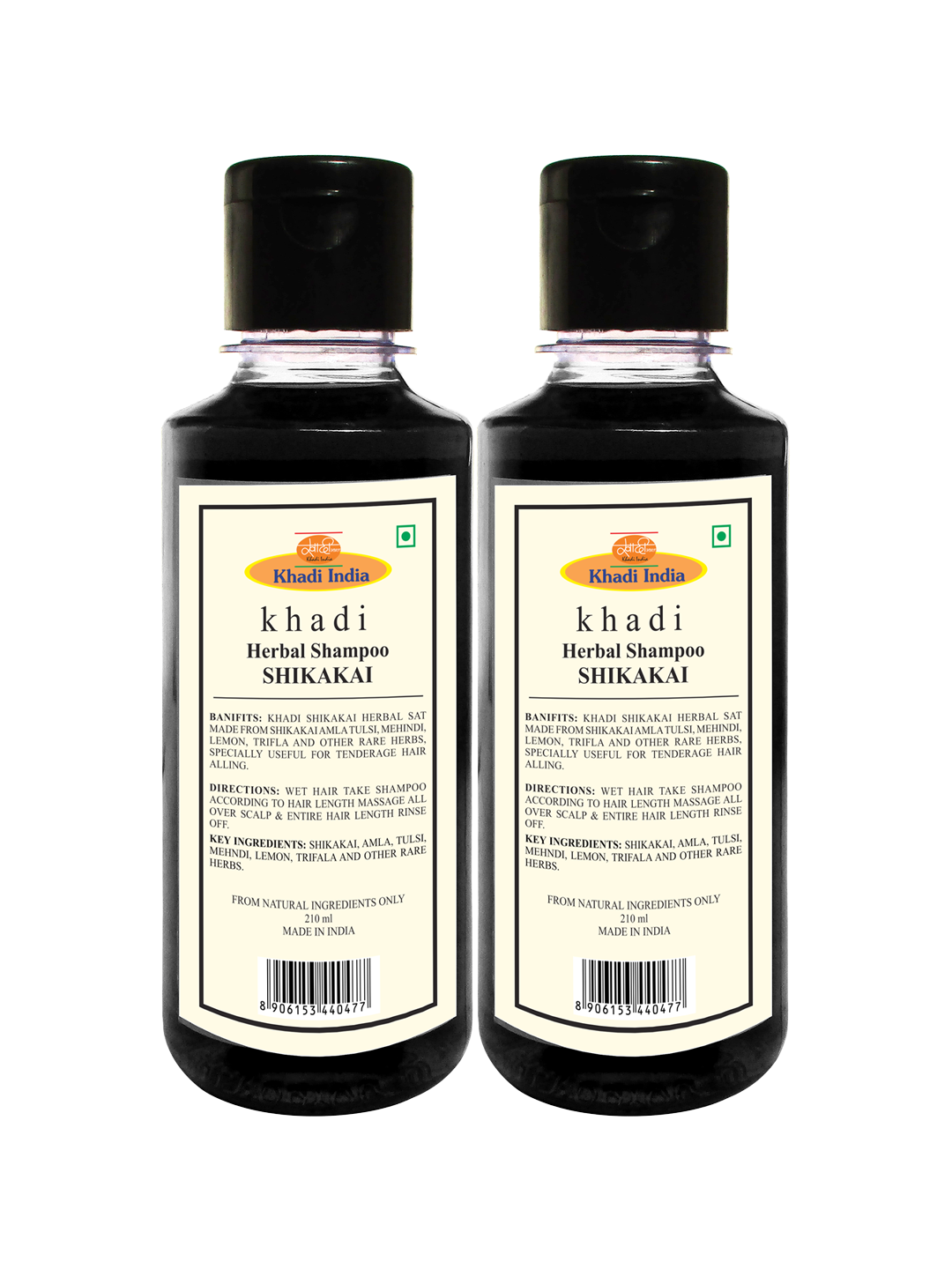 Khadi Shikakai Shampoo (210ml Each) Pack of 2