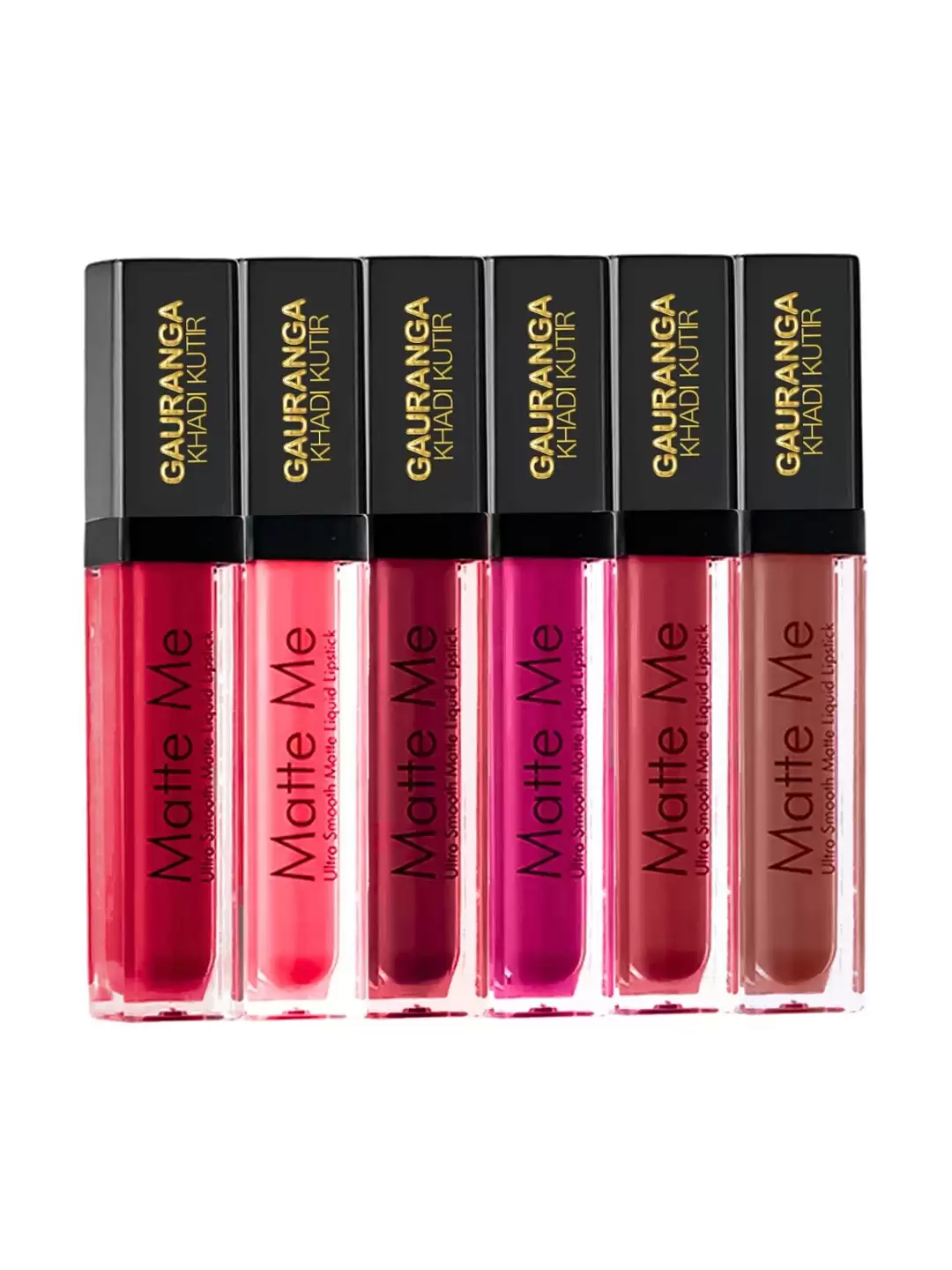 Gauranga Khadi Matt Liquid Lipstick-Set of 6 Shade-3,13,17,19,22,23