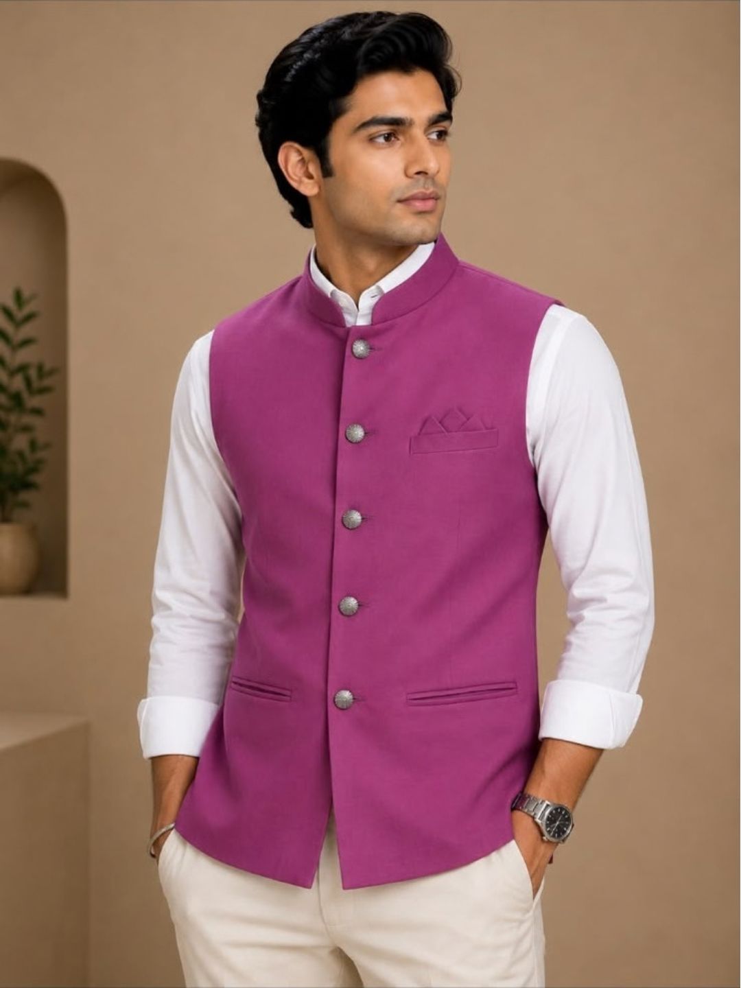 Men’s Cotton Nehru Jacket