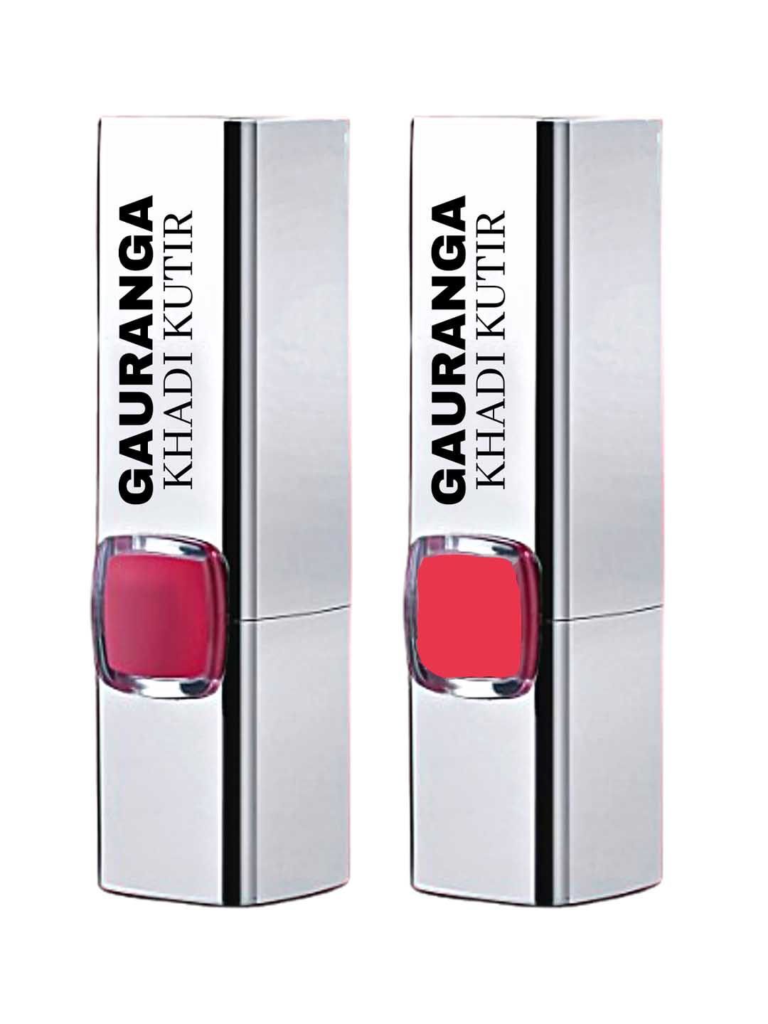 Gauranga Khadi Kutir Bee Wax Lipstick Set of 2 - Matte Pink and Matte Red