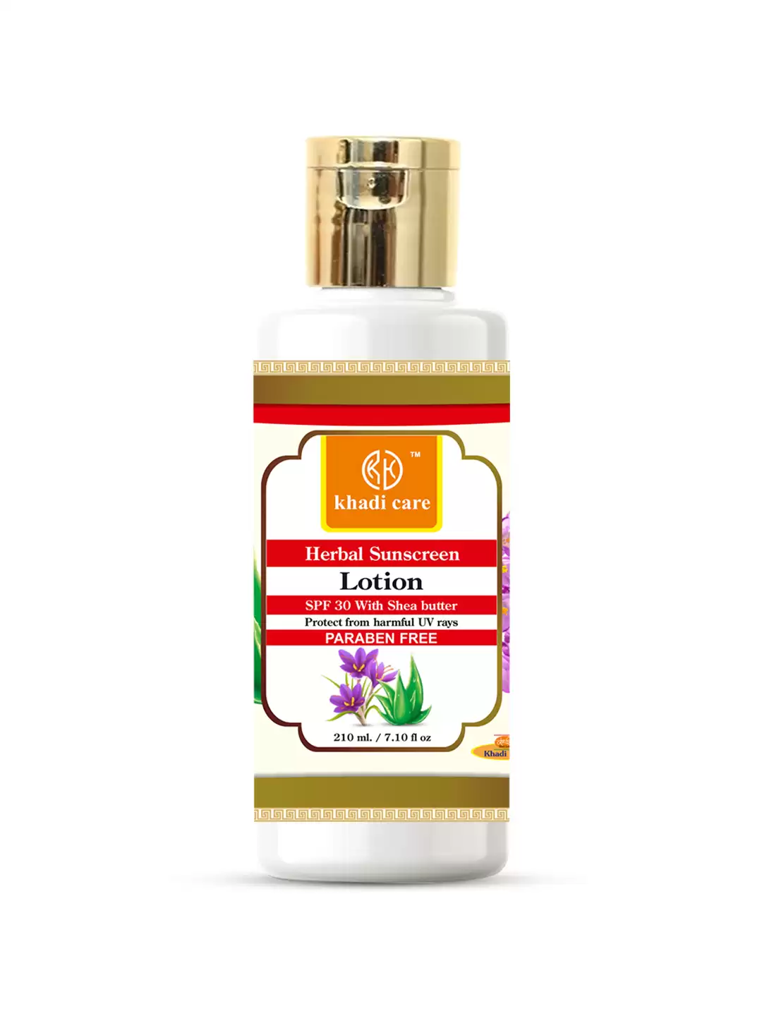 Khadi Care Herbal Sunscreen Lotion (SPF 30) With Sheabutter -210ml