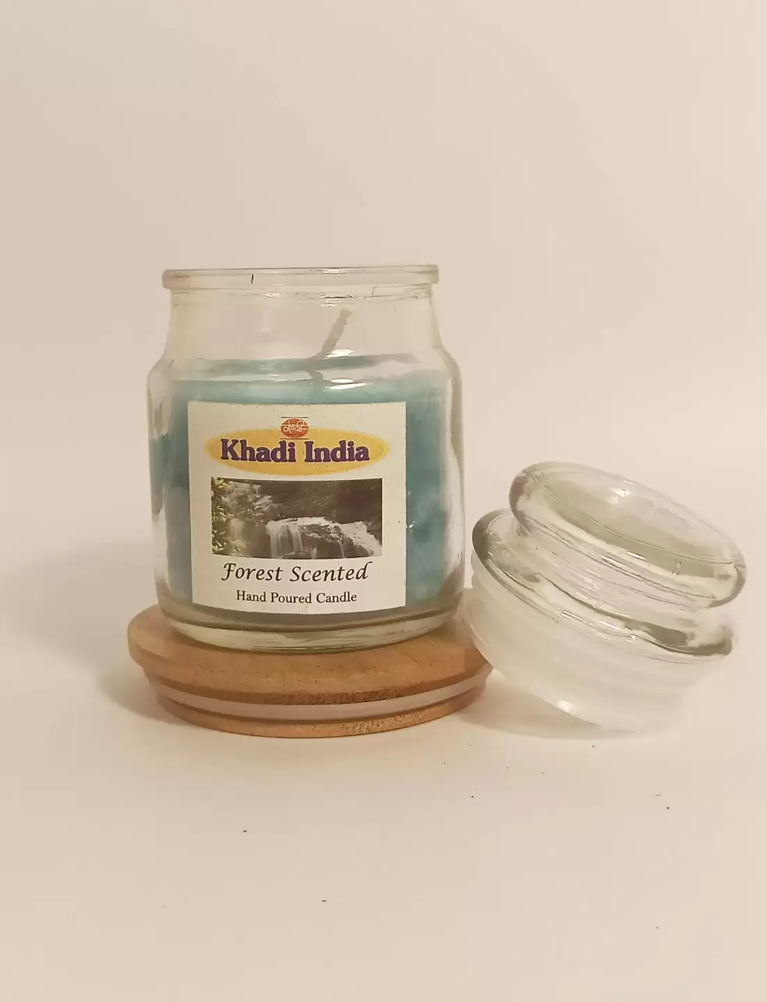 Khadi Handpourd Aqua Evergreen Forest Scented Jar Wax Candle