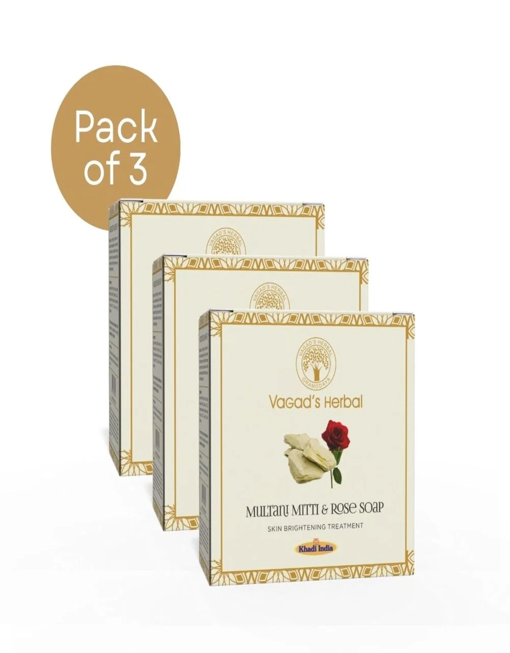 VAGAD'S Multani Mitti Rose Soap 300gm