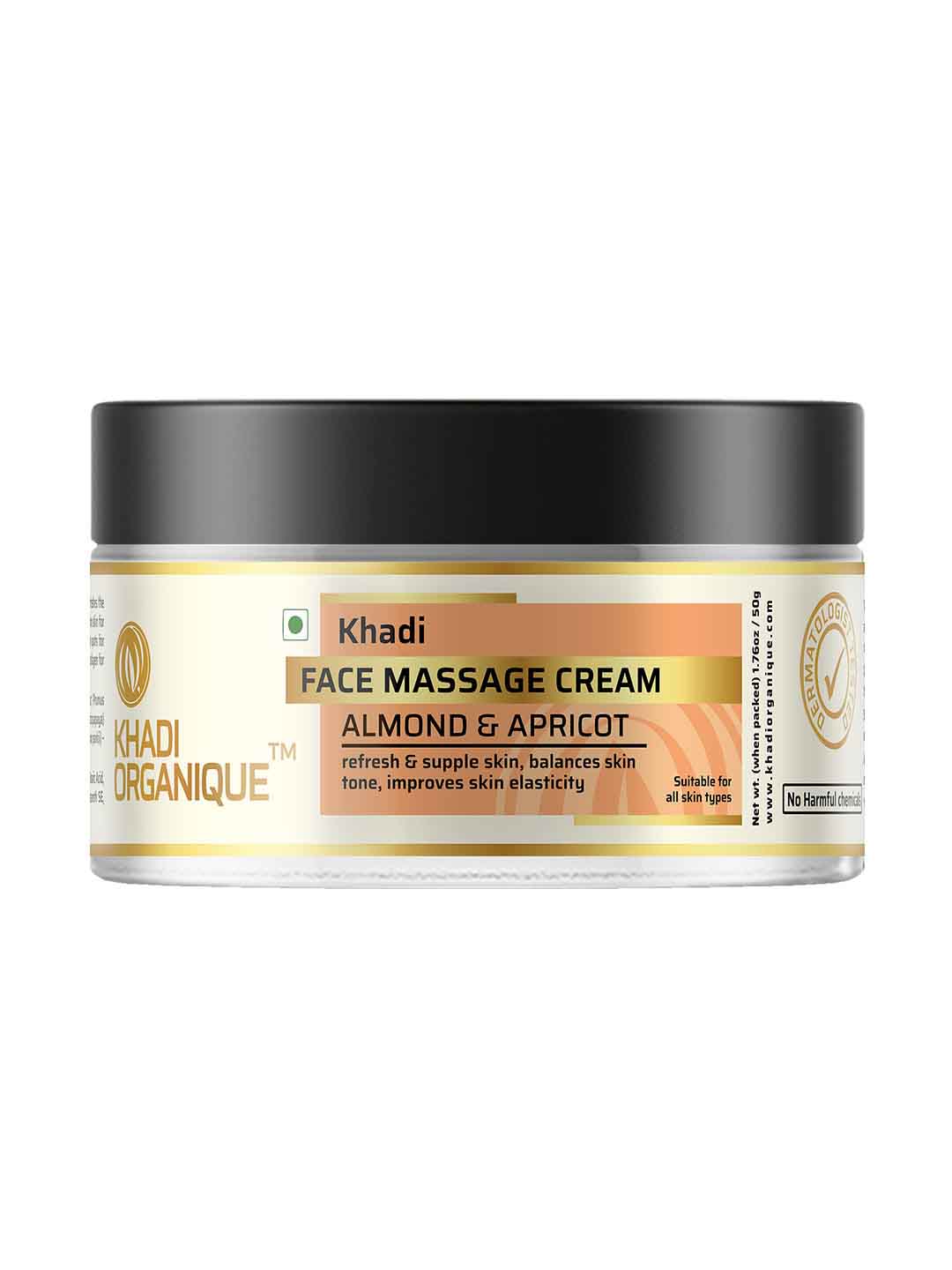 Khadi Organique Almond & Apricot Face massage cream - 50 Gm