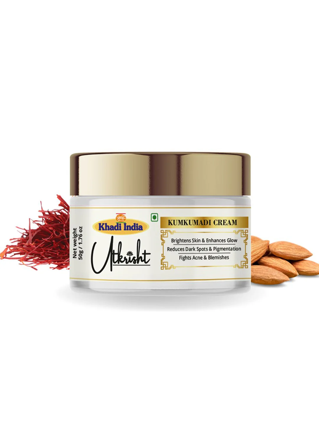 Utkrisht Khadi Ayurvedic Kumkumadi Face Cream Brightens Skin and Enhance Glow- 50GM