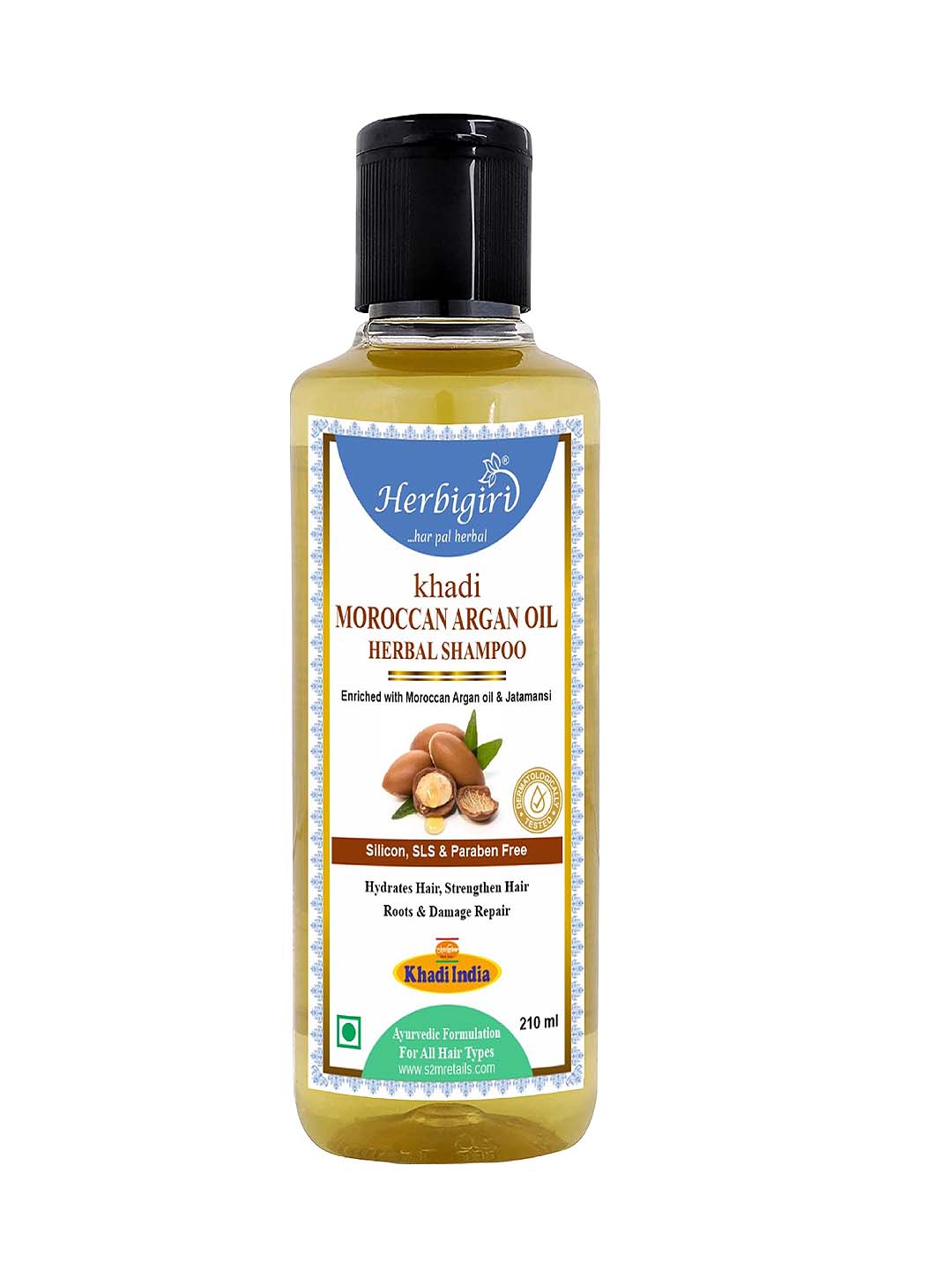 Herbigiri Moroccan Argan Oil Shampoo SLS FREE  210 ml