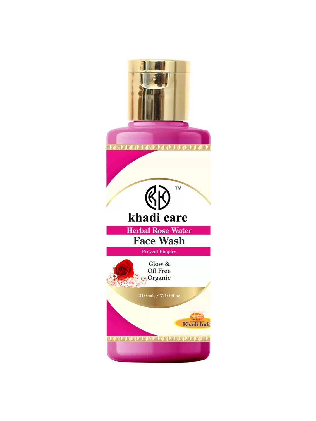 Khadi Care Herbal Rose Water Face Wash - 210ml