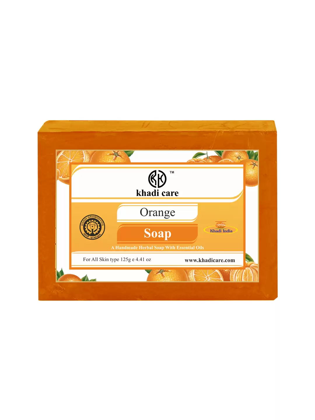 Khadi Care Herbal Orange Soap - 125g