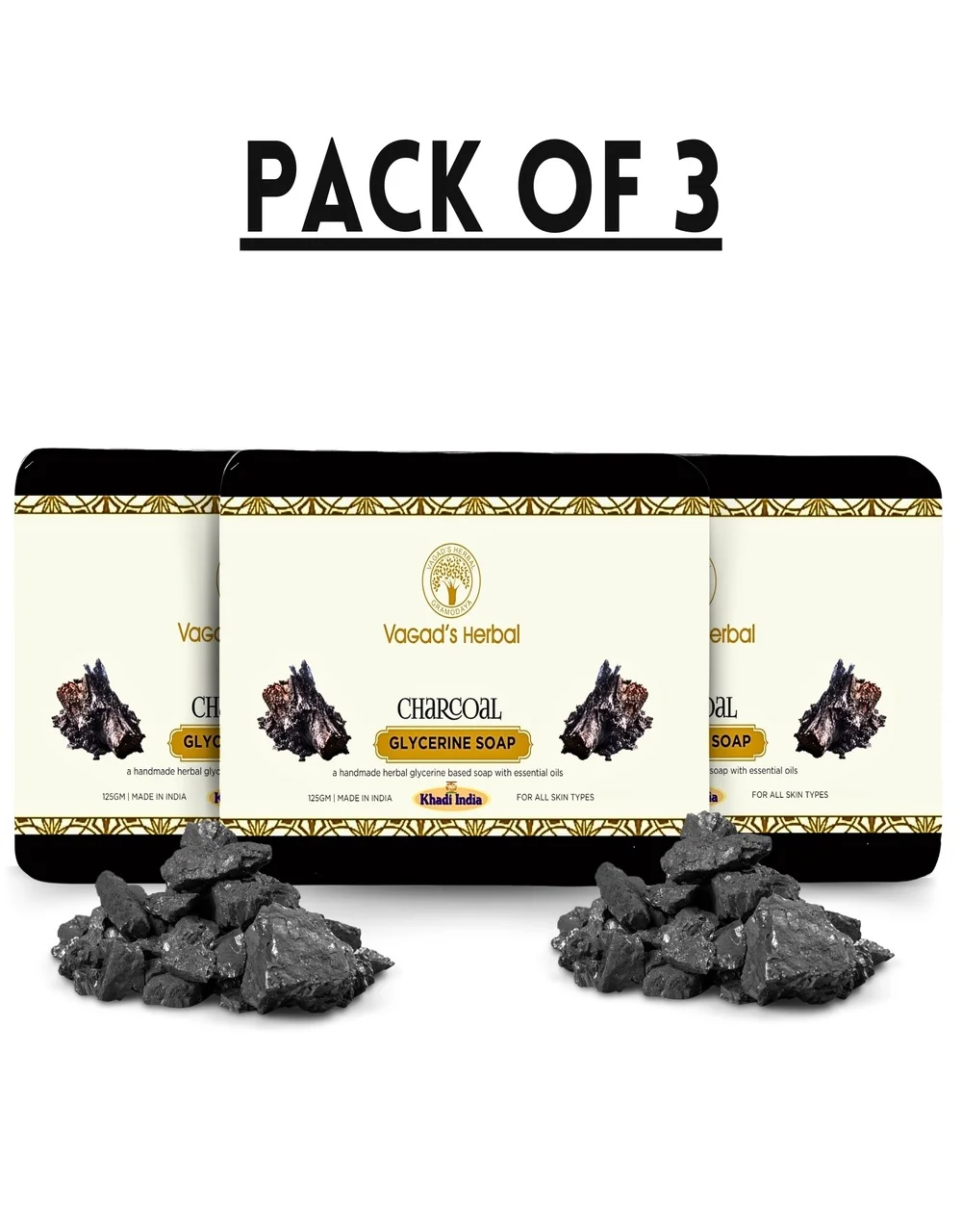 VAGAD'S Charcoal Soap 375gm