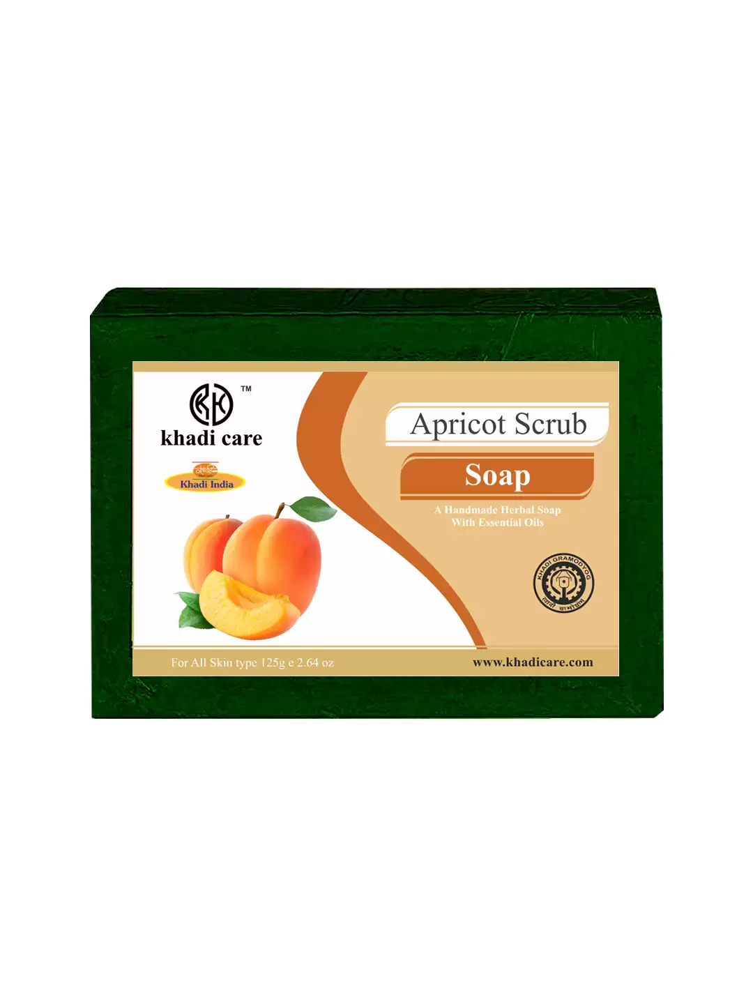 Khadi Care Herbal Apricot Scrub Soap - 125g