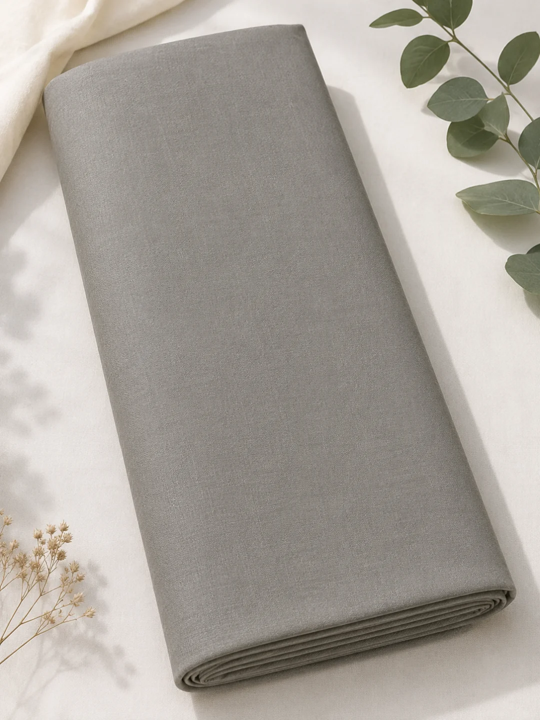 Cotton Fabric Grey (Width- 44)