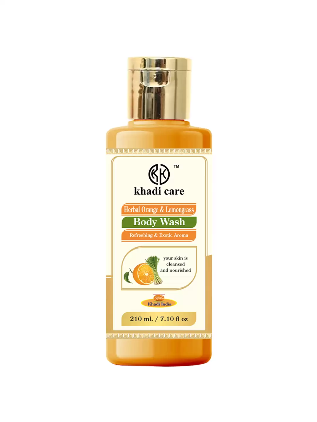 Khadi Care Herbal Orange & Lemongrass Body Wash - 210ml