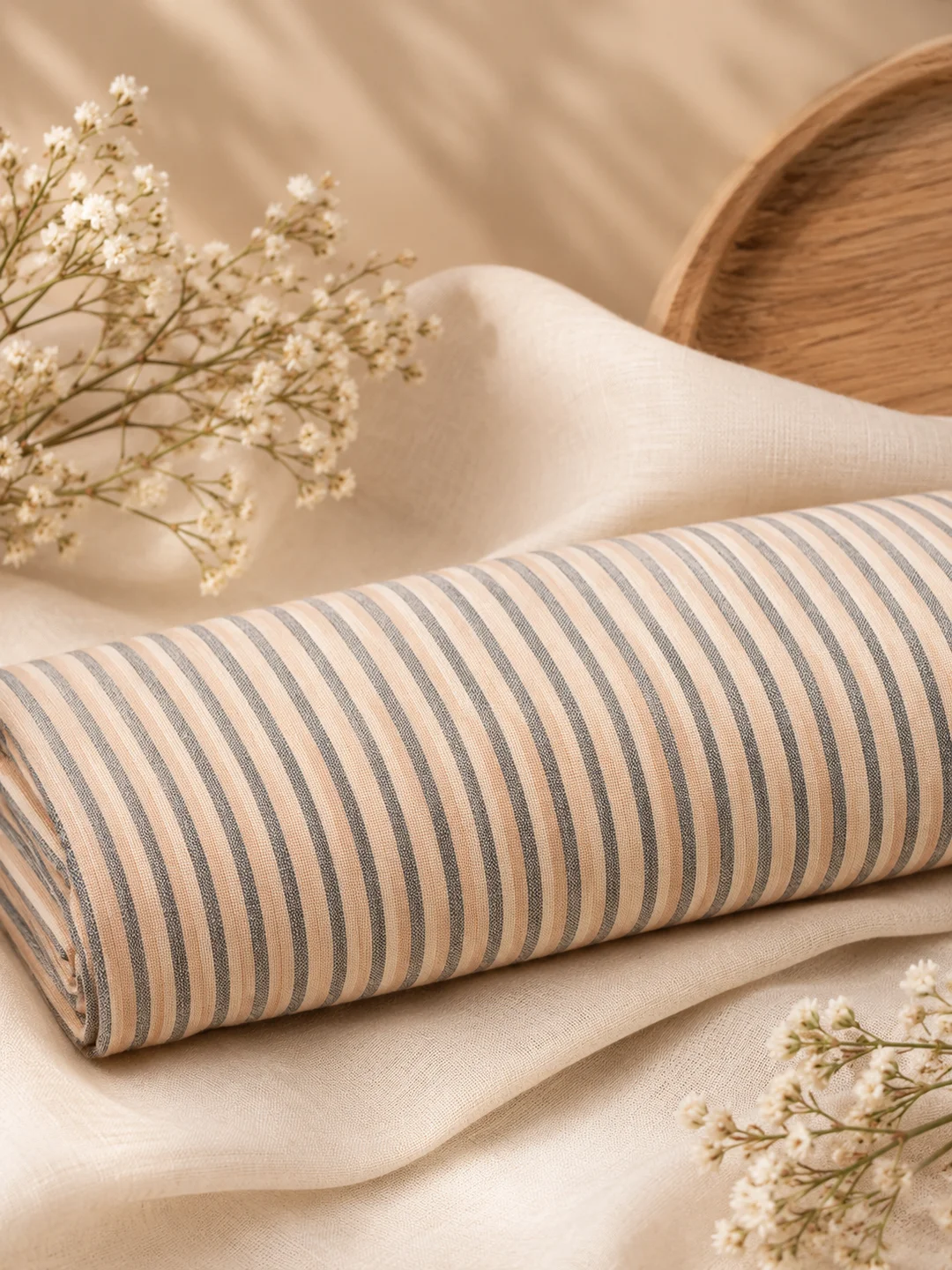 Khadi Cotton Peach-Beige Fabric – 44 Inch Width Handloom Fabric