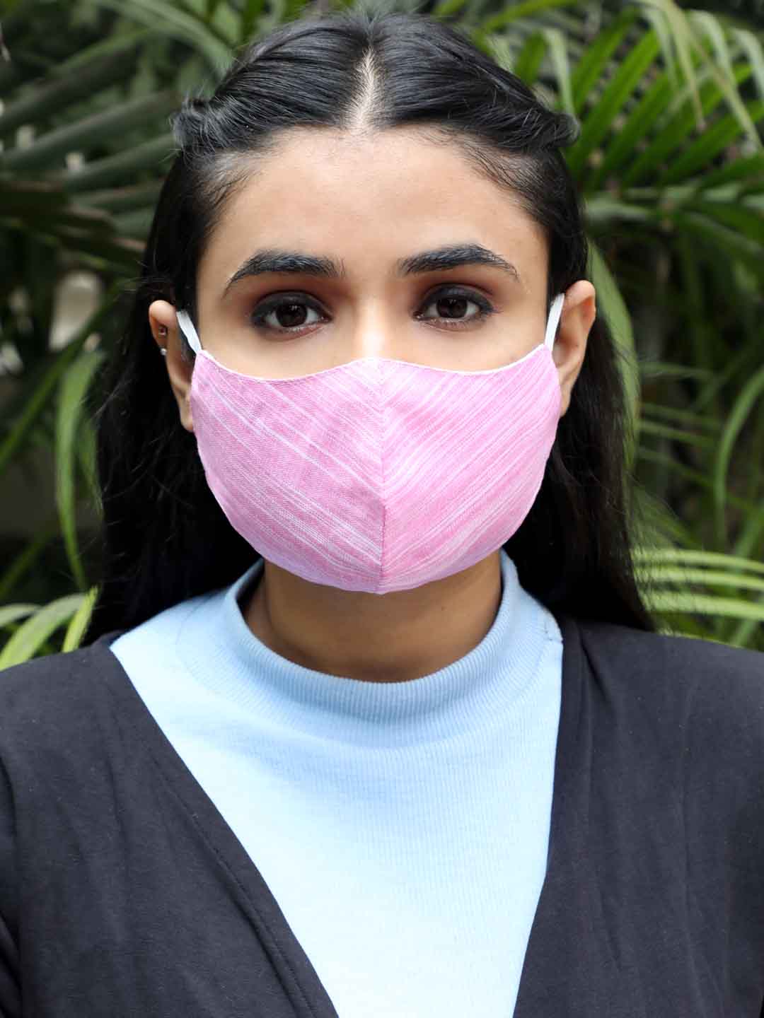 Khadi Cotton Masks Jharna Pink - Set of 2