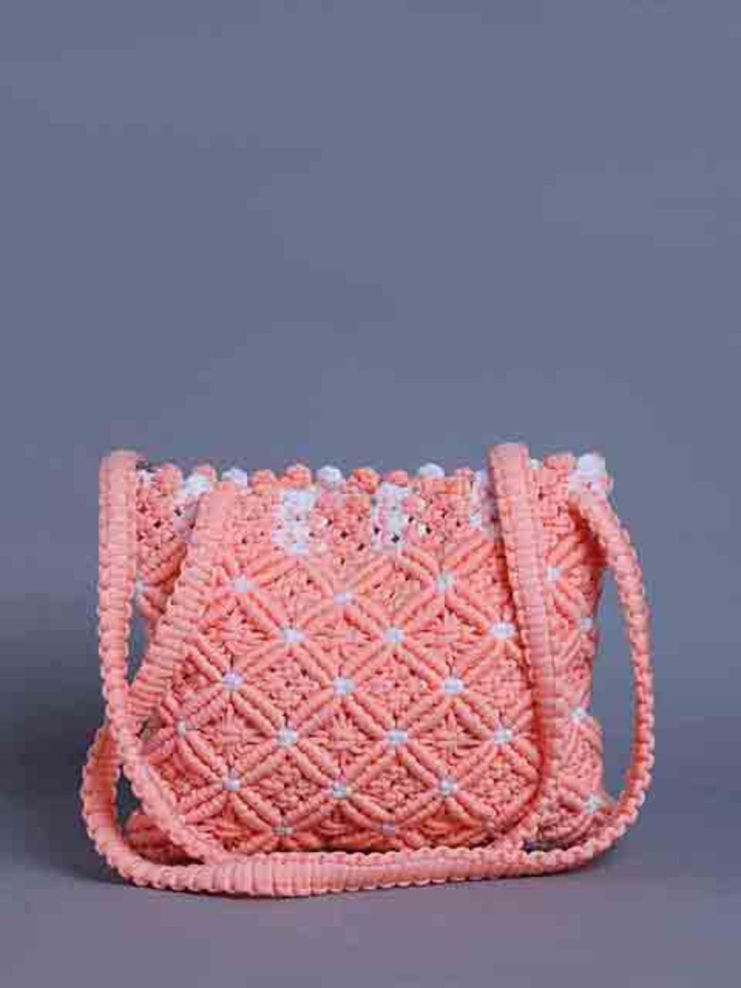 macrame hand purse