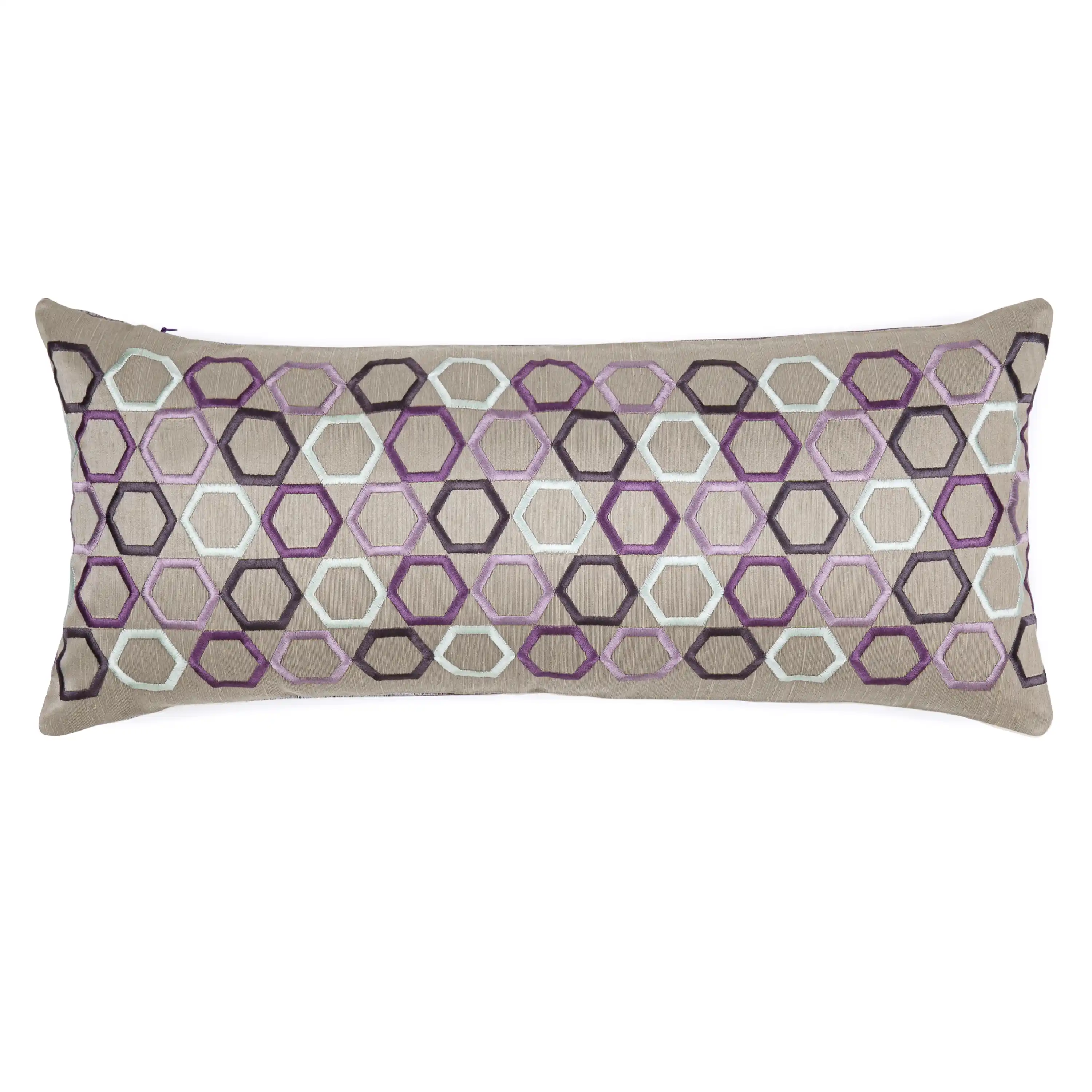 CS Cushion Dupion silk Covers-Purple-8x20