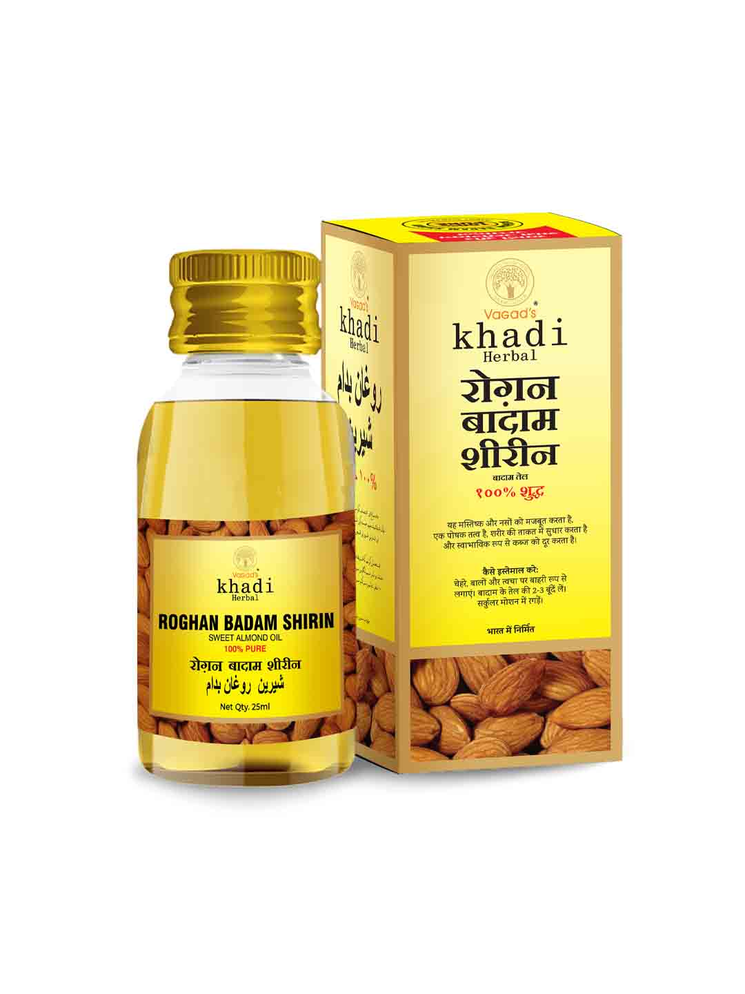Vagad's Khadi Rogan Badam Oil - 25Ml