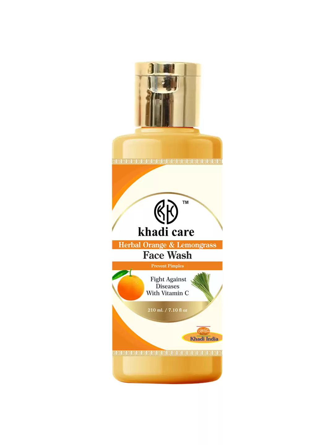 Khadi Care Herbal Orange & Lemongrass Face Wash - 210ml
