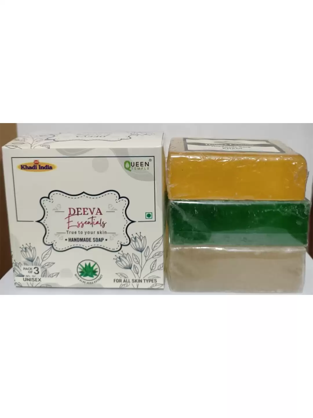 Jasmine Honey lemon Neem Tulsi pack of 3 Hand made soap