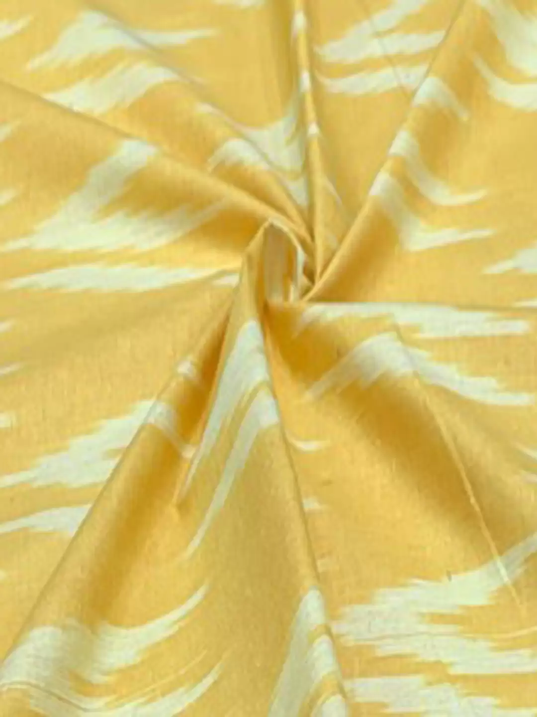 Khadi Cotton Ikat Handloom Fabric Sunflower With Dafffodil  (Width 44 Inches) (148)