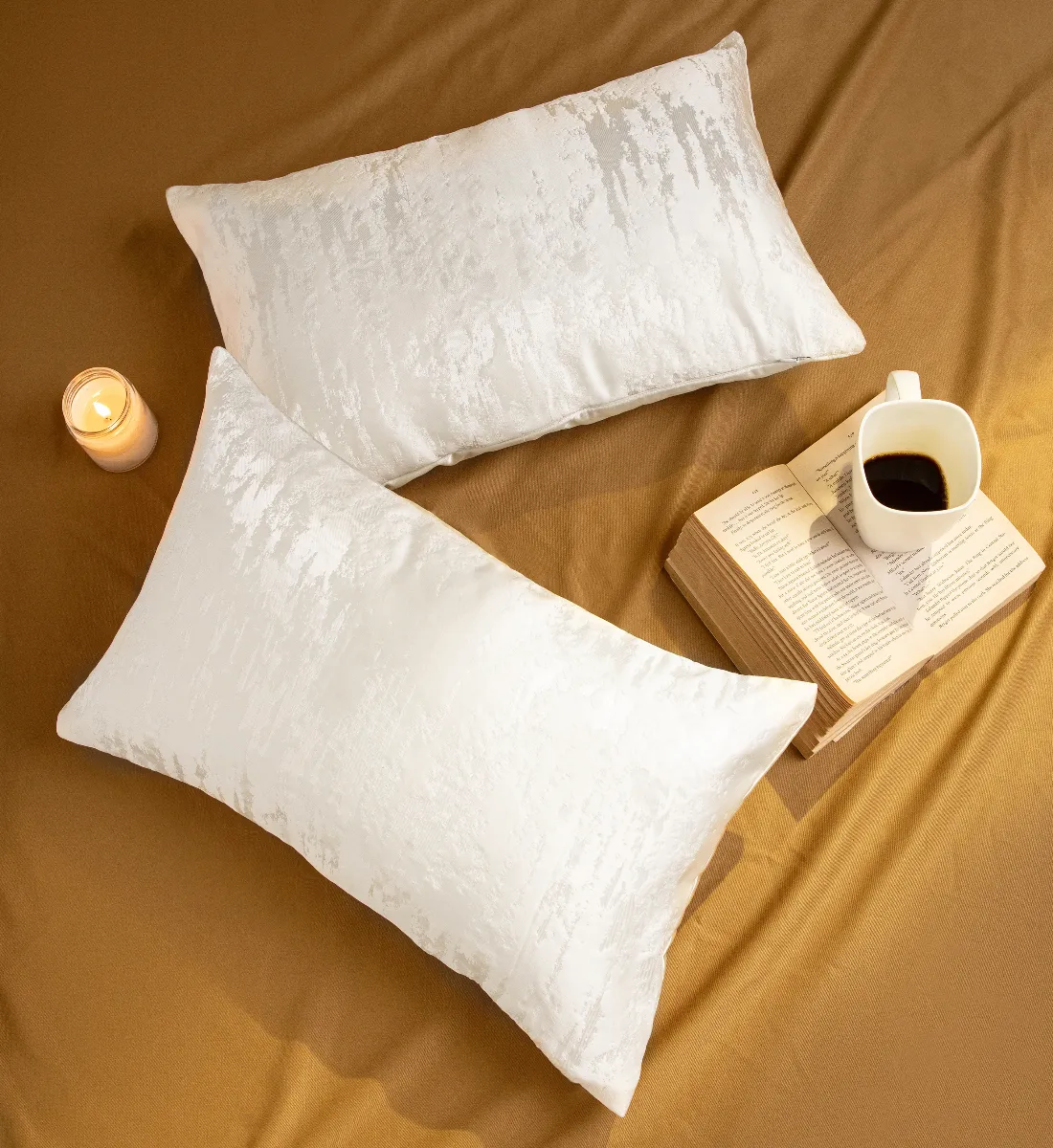 CS Cushion Satin Silk Covers-Pearl white-12x20