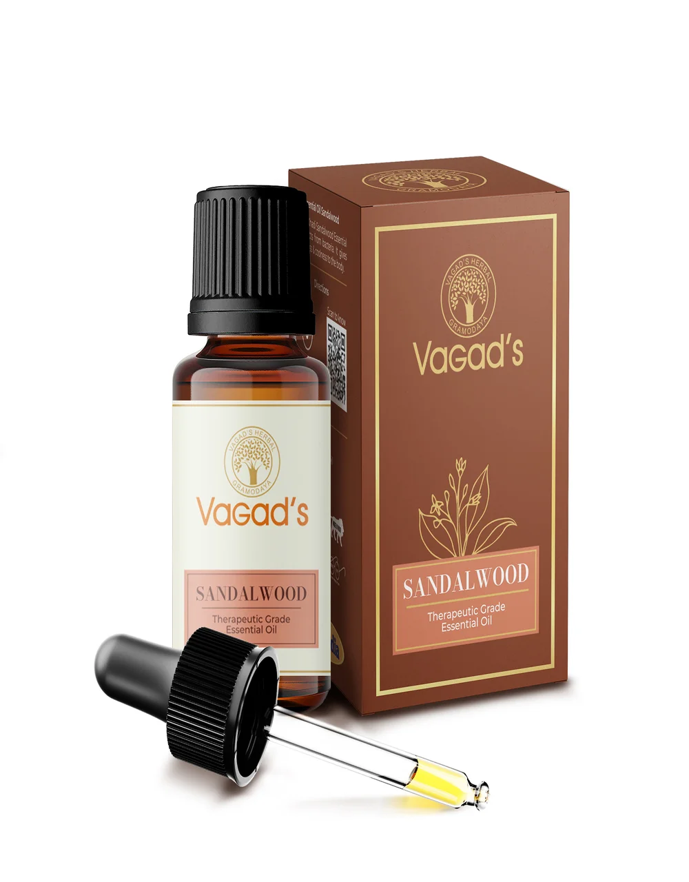 VAGAD'S Herbal Sandalwood Essential Oil For Skin Care  15ml