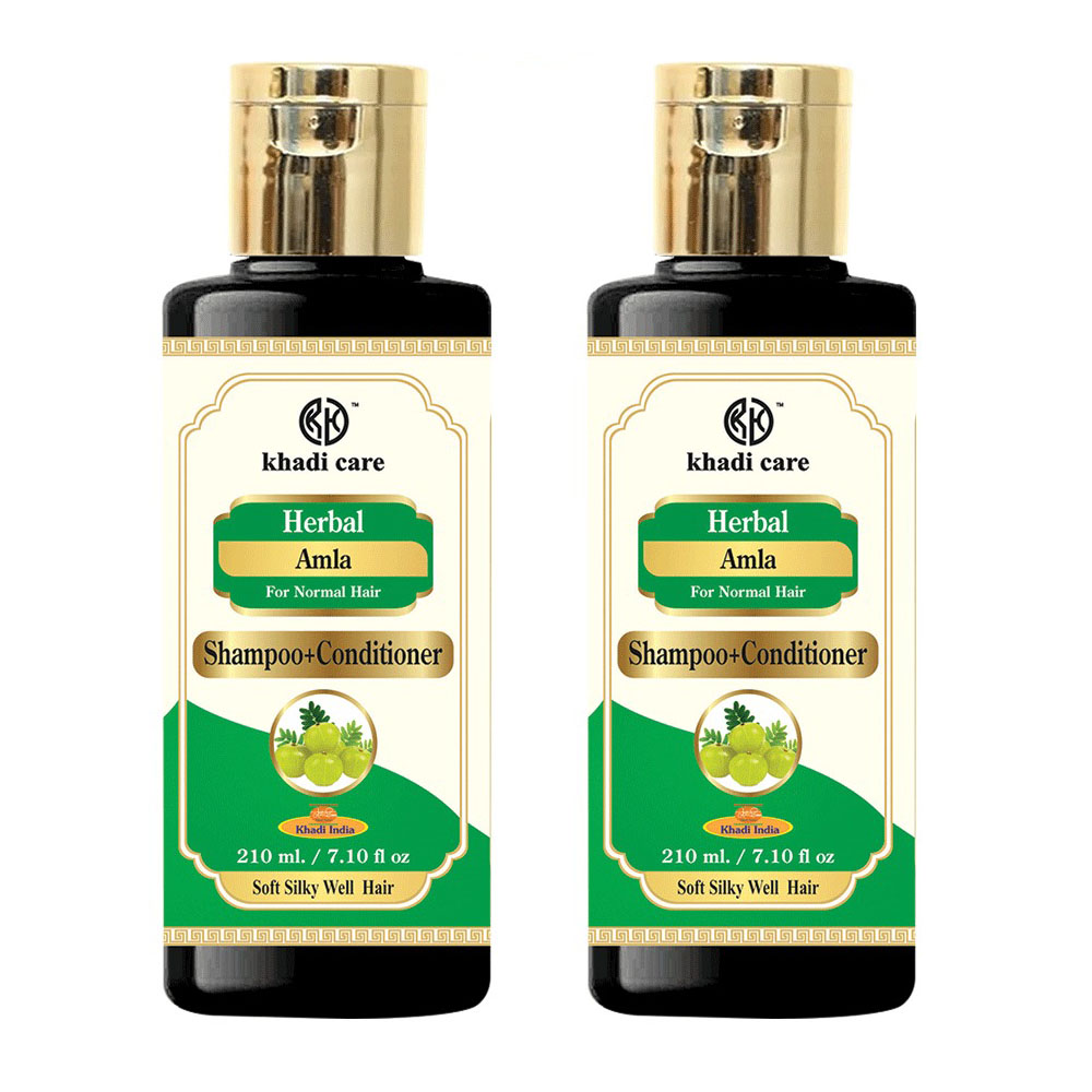 Khadi Care Herbal Amla Shampoo Conditioner  210ml Each Pack of 2