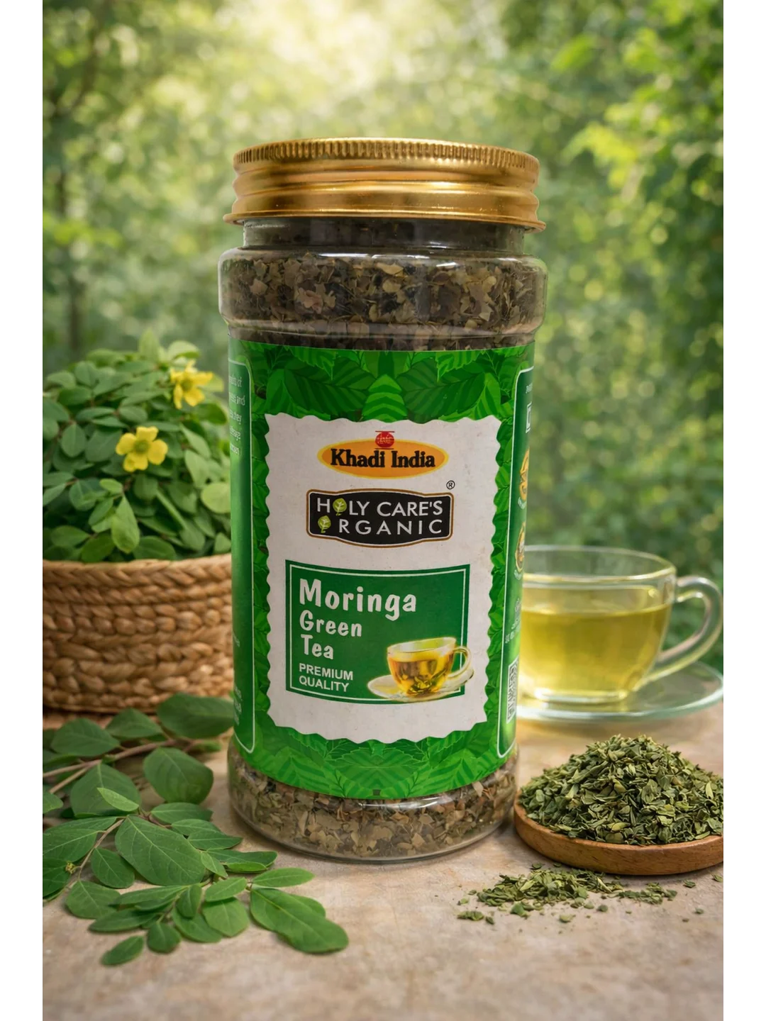 Holy care's organic Moringa Tulsi Green Tea - 100 Gm