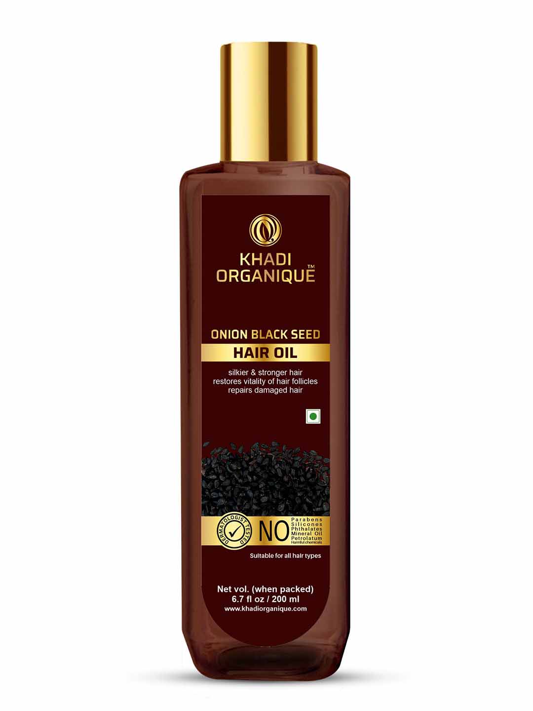Khadi Organique Onion Black Seed Hair Oil - 200 Ml