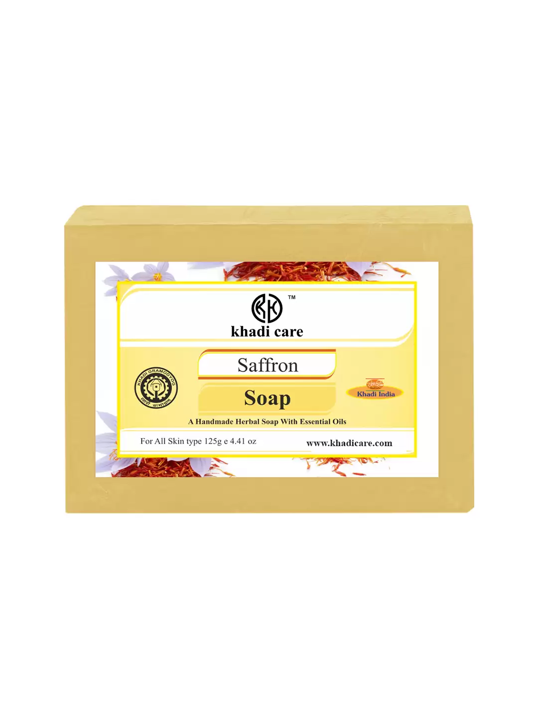 Khadi Care Herbal Saffron Soap - 125g