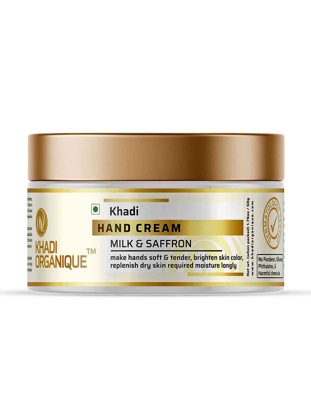 Khadi Organique Milk & Saffron hand cream - 50 Gm