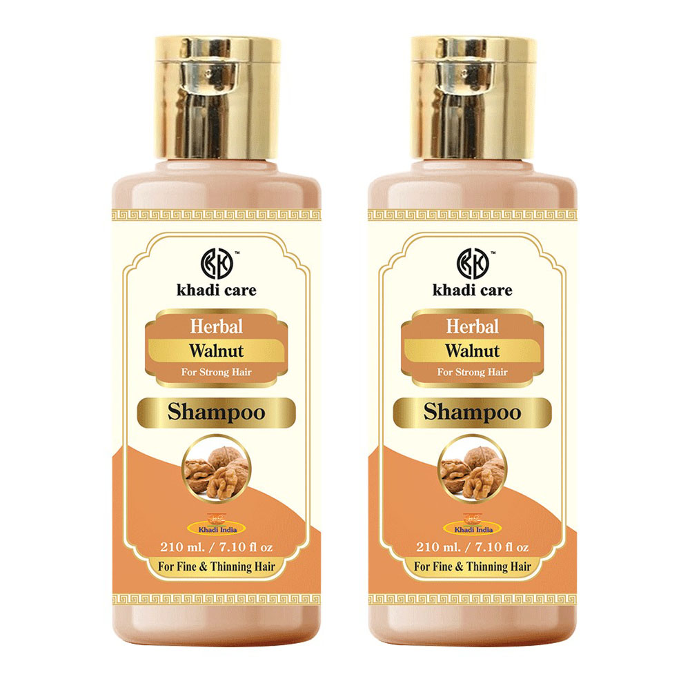 Khadi Care Herbal Walnut Shampoo 210ml Each Pack of 2