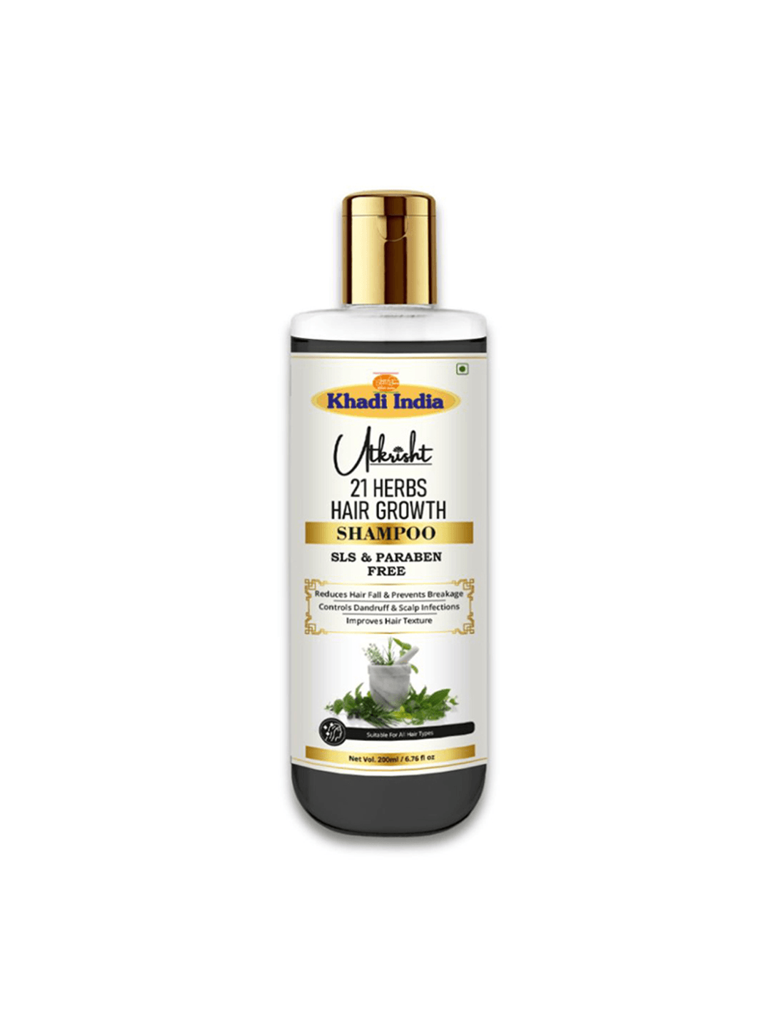 Utkrisht Khadi 21 HERBS Hair Shampoo - Nourishing Herbal Formula for Thicker, Healthier Hair Growth-200ML