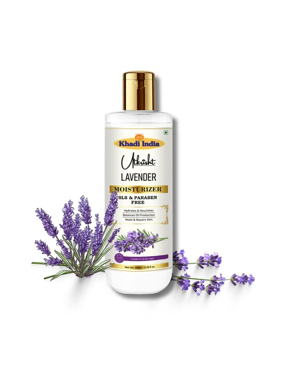 Utkrisht Khadi Lavender Moisturizer Nourish and Revitalize Your Skin- 200ML