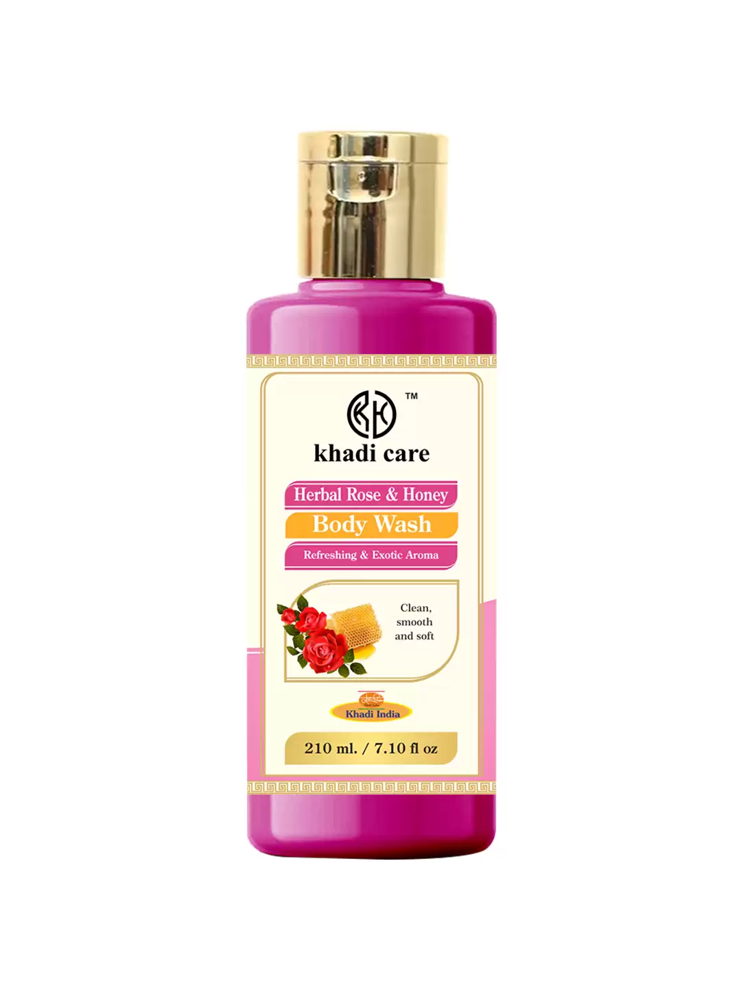 Khadi Care Herbal Rose & Honey Body Wash - 210ml