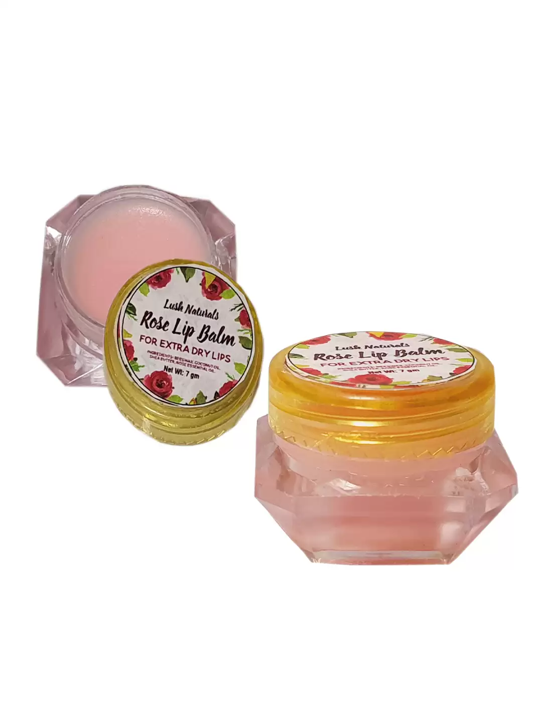Lush Naturals Rose Lip Balm - Pack of 2
